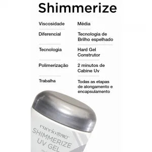 GEL PARA UNHAS SHIMMERIZE CLEAR CUCCIO 28g LED/UV