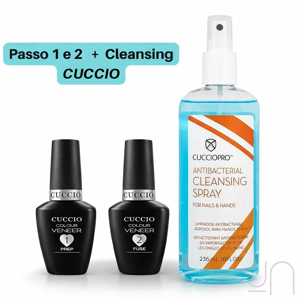 COMBO PASSO 1 PREP 13ML + PASSO 2 FUSE 13 ML + CLEANSING 240ML